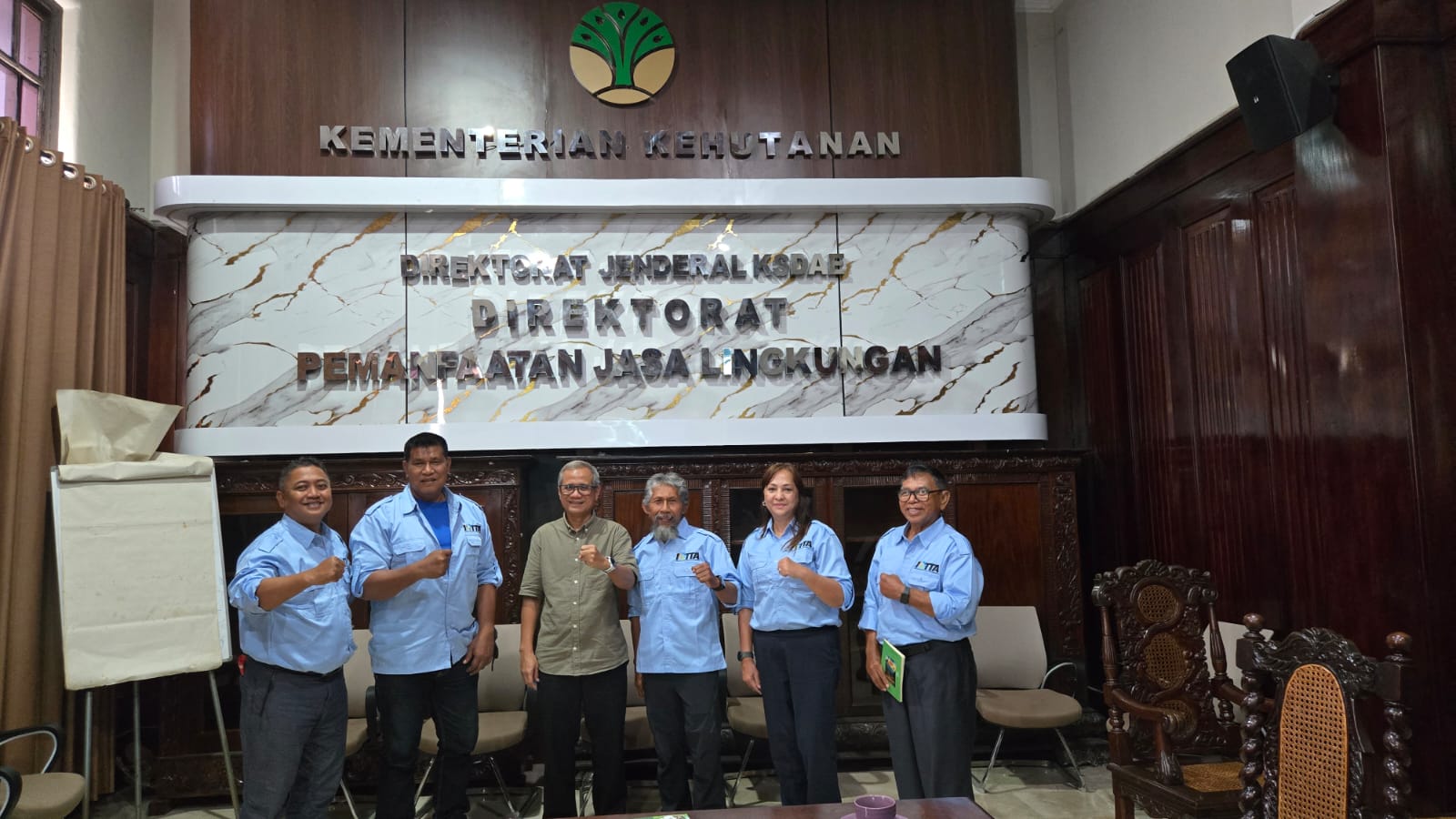 Audiensi dengan Direktur Pemanfaatan Jasa Lingkungan Kawasan Konservasi, Ditjen KSDAE, Kementerian LHK. Dr. Nandang Prihadi, S.Hut., M.Sc.